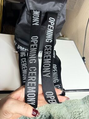 Opening Ceremony Black Mini Drawstring Backpack